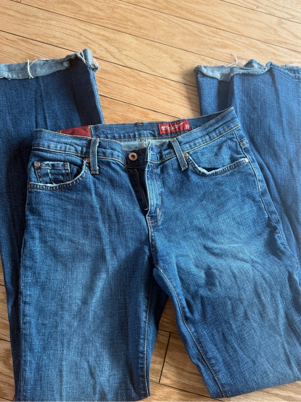 Women's Boot Cut Jeans in Medium Blue Denim